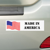 Vlag van de Verenigde Staten van Amerika - uw idee Bumpersticker (Op auto)
