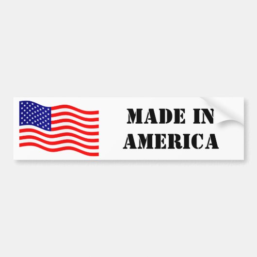 Vlag van de Verenigde Staten van Amerika - uw idee Bumpersticker (Voorkant)