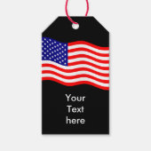 Vlag van de Verenigde Staten van Amerika - uw idee Cadeaulabel (Voorkant)