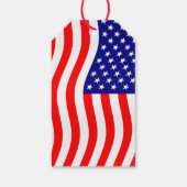Vlag van de Verenigde Staten van Amerika - uw idee Cadeaulabel (Achterkant)