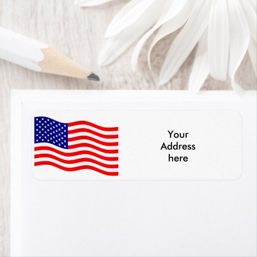 Vlag van de Verenigde Staten van Amerika - uw idee Etiket (Insitu)