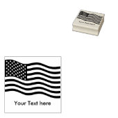 Vlag van de Verenigde Staten van Amerika - uw idee Rubberstempel (Gestempeld)
