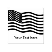 Vlag van de Verenigde Staten van Amerika - uw idee Rubberstempel (Afrduk)