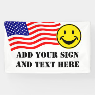 Vlag van de Verenigde Staten van Amerika - uw idee Spandoek