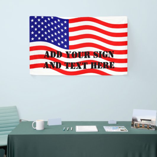 Vlag van de Verenigde Staten van Amerika - uw idee Spandoek (Beurs)