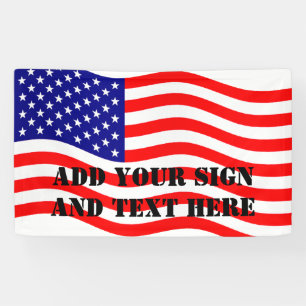 Vlag van de Verenigde Staten van Amerika - uw idee Spandoek