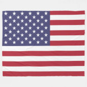 Vlag van de Verenigde Staten van Amerika (VS) Fleece Deken (Voorkant (Horizontaal))
