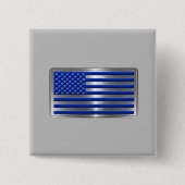 Vlag van de Verenigde Staten Vierkante Button 5,1 Cm (Voorkant)