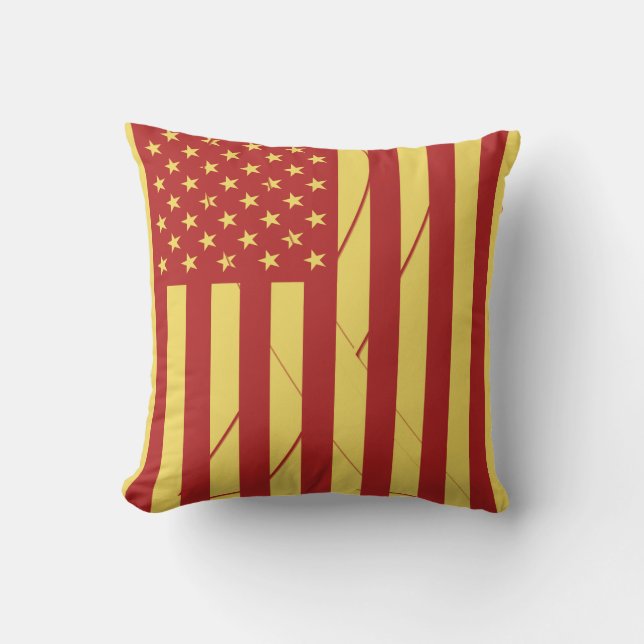 Vlag van de Verenigde Staten Vintage Kussen (Voorkant)