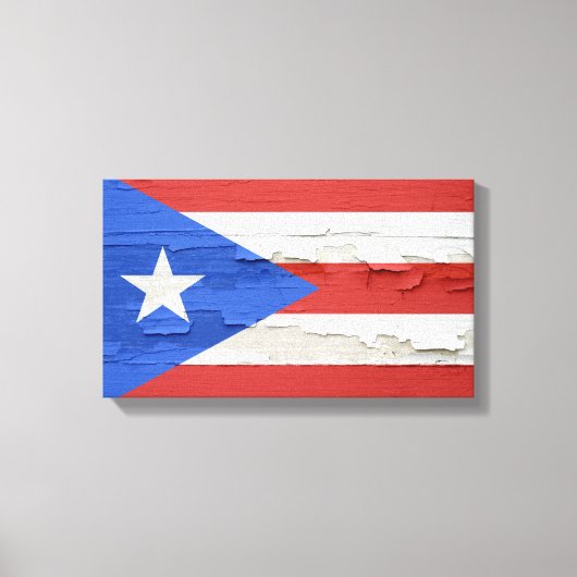 Vlag van de verf van Puerto Rico Weathered Paint Canvas Afdruk (Voorkant)