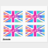 Vlag van de vlag van de Unie in Heldere Waterverve Rechthoekige Sticker (Vel)