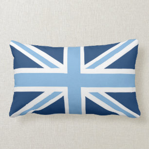 Vlag van de vlag van de Unie in Sky en Navy Blue Kussen