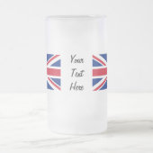 Vlag van de Vlag van Groot-Brittannië tegen lage k Matglas Bierpul (Center)