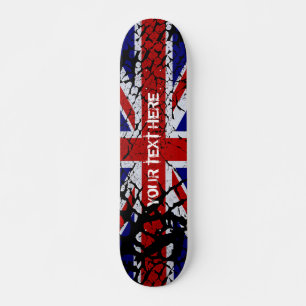 Vlag van de vlag van het Verenigd Koninkrijk over  Persoonlijk Skateboard