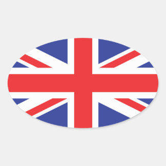 Vlag van de vlag van het Verenigd Koninkrijk/van d Ovale Sticker