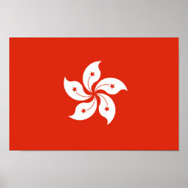 Vlag van de vlag van Hong Kong Bauhinia Blakeana H Poster