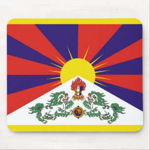 Vlag van de vlag van Tibet of Snow Lion Muismat