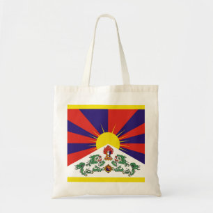 Vlag van de vlag van Tibet of Snow Lion Tote Bag