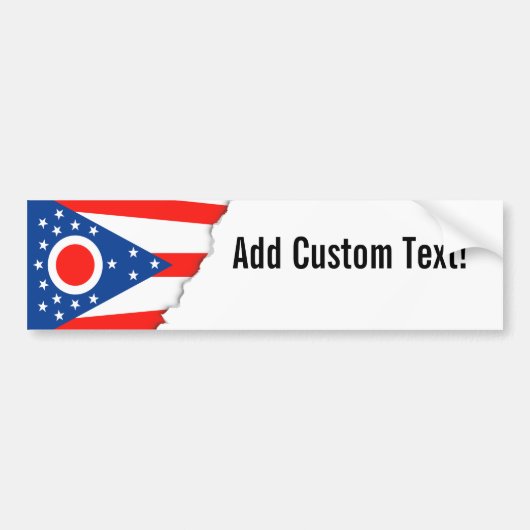 Vlag van de vlaggenstaat Ohio Bumpersticker (Voorkant)