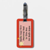 Vlag van de Volksrepubliek China Bagagelabel (Achterkant verticaal)