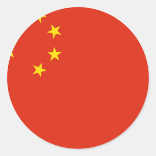 Vlag van de Volksrepubliek China Ronde Sticker