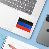 Vlag van de Volksrepubliek Donetsk Sticker (Laptop met iPhone)