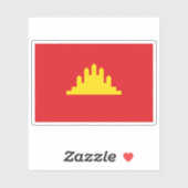 Vlag van de Volksrepubliek Kampuchea, Cambodja Sticker (Vel)