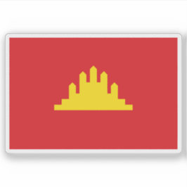 Vlag van de Volksrepubliek Kampuchea, Cambodja Sticker