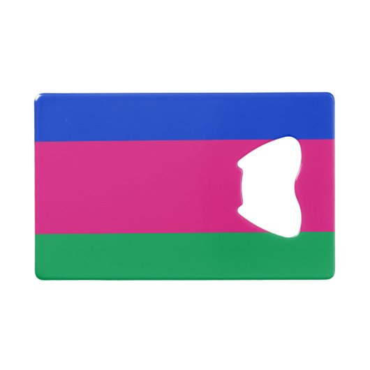 Vlag van de Volksrepubliek Kuban Creditkaart Flessenopener (Voorkant (Horizontaal))