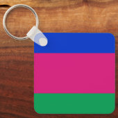 Vlag van de Volksrepubliek Kuban Sleutelhanger (Voorkant)