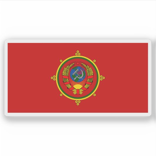 Vlag van de Volksrepubliek Tuvan (1930) Sticker (Voorkant)