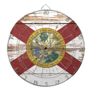 Vlag van de voormalige staat Wooden Florida Dartbord