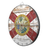 Vlag van de voormalige staat Wooden Florida Dartbord (Voorkant Rechts)