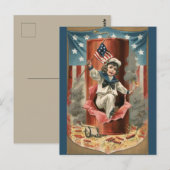 Vlag van de  vrijheid briefkaart (Voorkant / Achterkant)