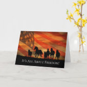 Vlag van de vrijheidspatriottische paarden op 4 ju kaart (Gele Bloem)