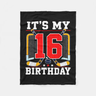 Vlag van de VS 16e verjaardag hockeyspeler 16 jaar Fleece Deken