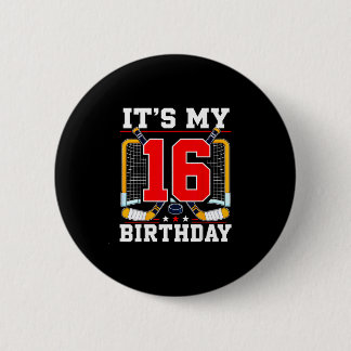 Vlag van de VS 16e verjaardag hockeyspeler 16 jaar Ronde Button 5,7 Cm