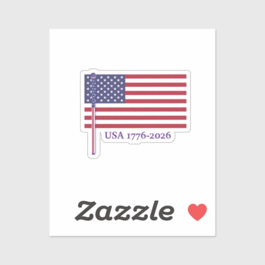 Vlag van de VS 1776-2026 jubileum Sticker (Vel)