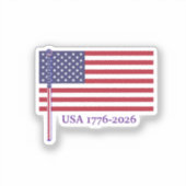 Vlag van de VS 1776-2026 jubileum Sticker (Voorkant)
