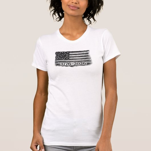 Vlag van de VS 1776-2026  T-shirt (Voorkant)