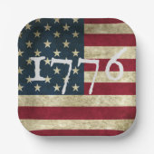 Vlag van de VS 1776 Feest Papieren Bordje (Voorkant)