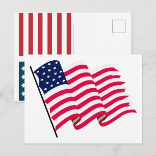 Vlag van de VS 2026 – Krachtige Amerikaanse vlag v Feestdagenkaart