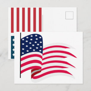 Vlag van de VS 2026 – Krachtige Amerikaanse vlag v Feestdagenkaart
