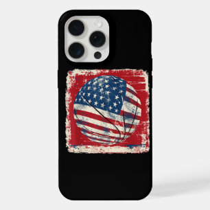 Vlag van de VS 4 juli basketbal iPhone 15 Pro Max Case