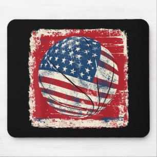 Vlag van de VS 4 juli basketbal Muismat