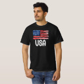 Vlag van de VS, 4 juli  T-shirt (Voorkant volledig)