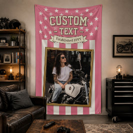 Vlag van de VS Aangepaste fotobanner, roze vlag pa Spandoek