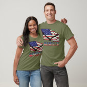 Vlag van de VS & Adelaar boven RESPECT T-shirt (Unisex)