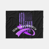 Vlag van de VS alzheimer bewustzijn ondersteunend Fleece Deken (Voorkant (Horizontaal))