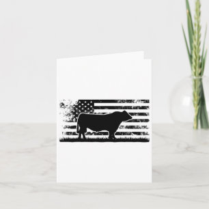 Vlag van de VS - Amerika Koe Zwart Angus Ranch Kaart